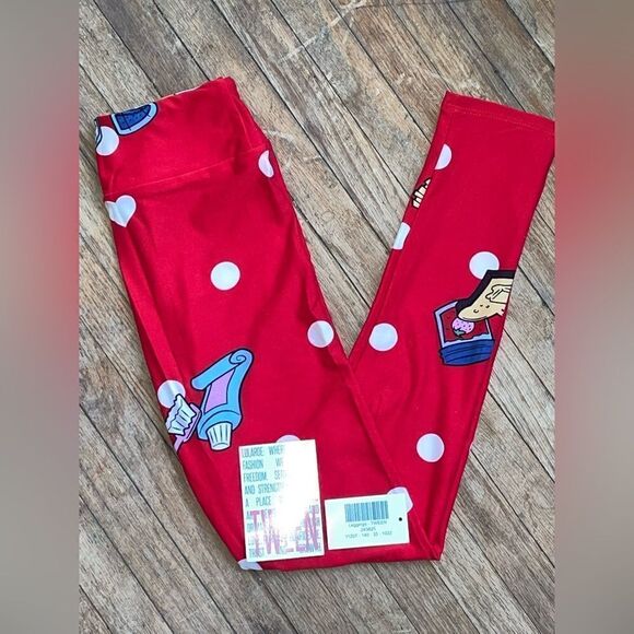 LuLaRoe Tween Leggings • Juniors 8-16, Adults 00-0 • Valentine’s Puns • Red •NWT - Picture 11 of 15